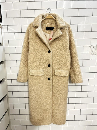 covent garden long teddy coat - good market thrift store