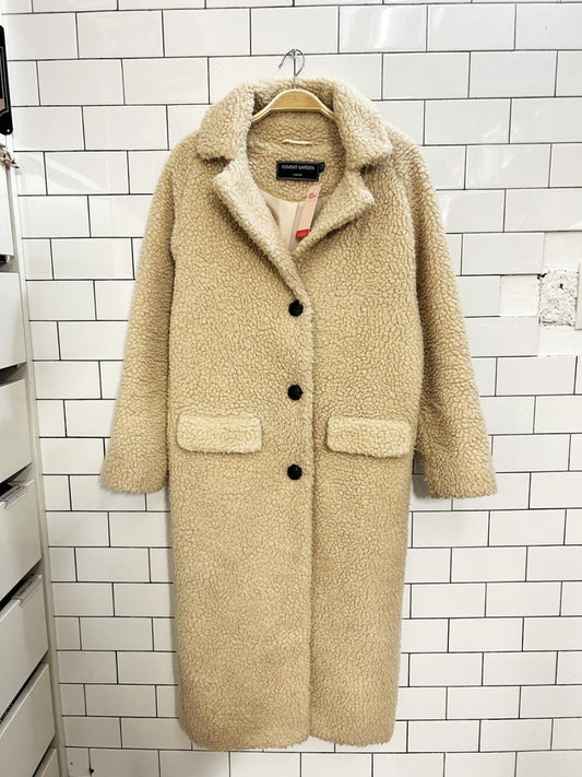 covent garden long teddy coat - good market thrift store