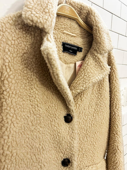 covent garden long teddy coat - good market thrift store