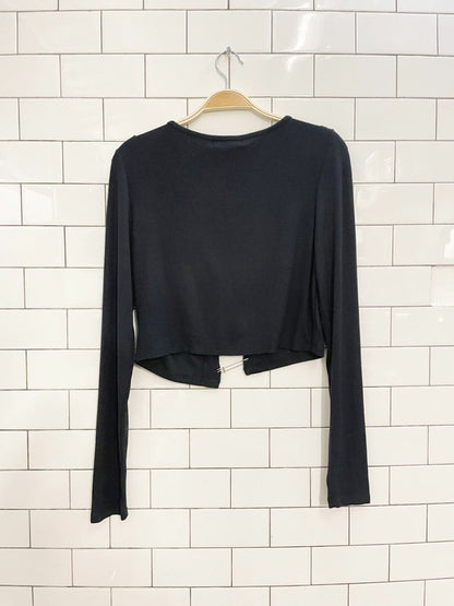 nwt streetwear open kilt pin ribbed long sleeve top - good market thrift store