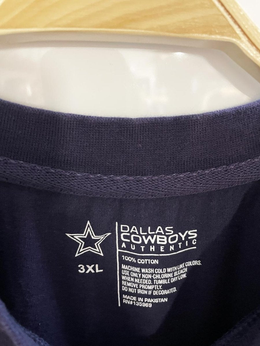dallas cowboys oversized striped sleeve jersey tee - good market thrift store