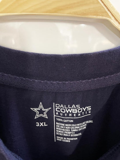 dallas cowboys oversized striped sleeve jersey tee - good market thrift store