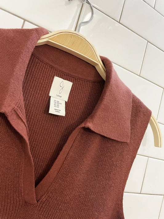 joie cotton - blend sleeveless knit polo - good market thrift store