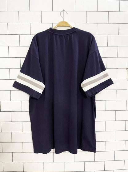dallas cowboys oversized striped sleeve jersey tee - good market thrift store