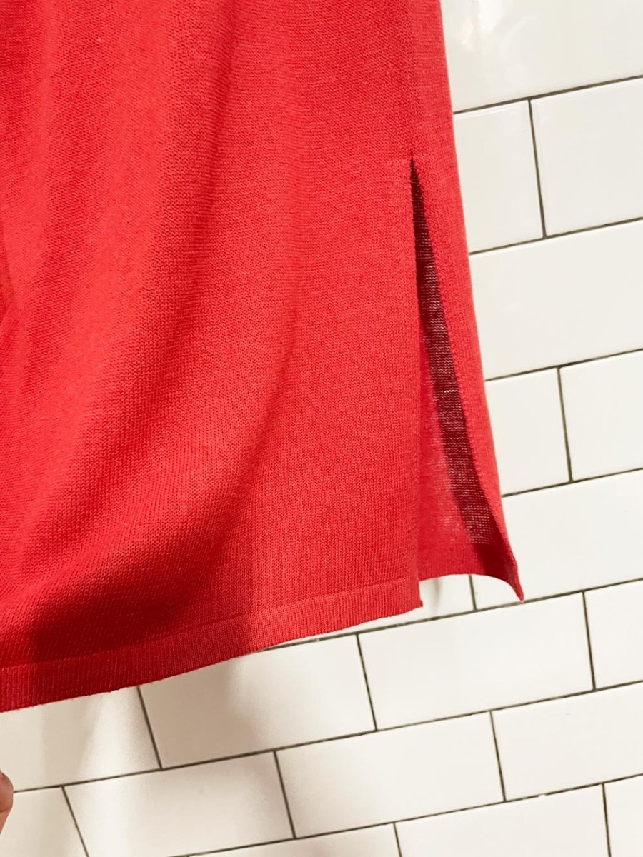 mango linen - blend wide leg knit pant - good market thrift store