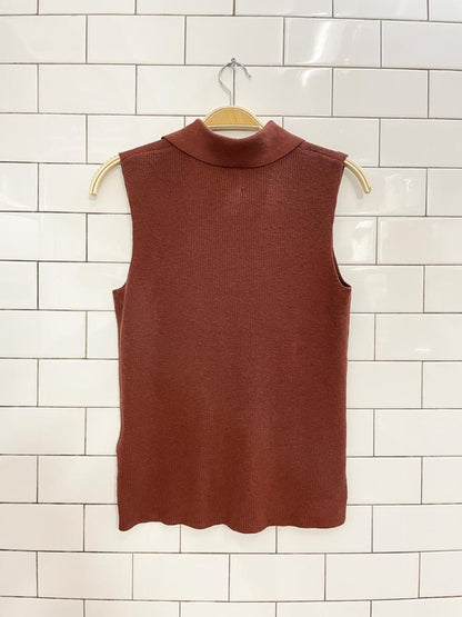 joie cotton - blend sleeveless knit polo - good market thrift store