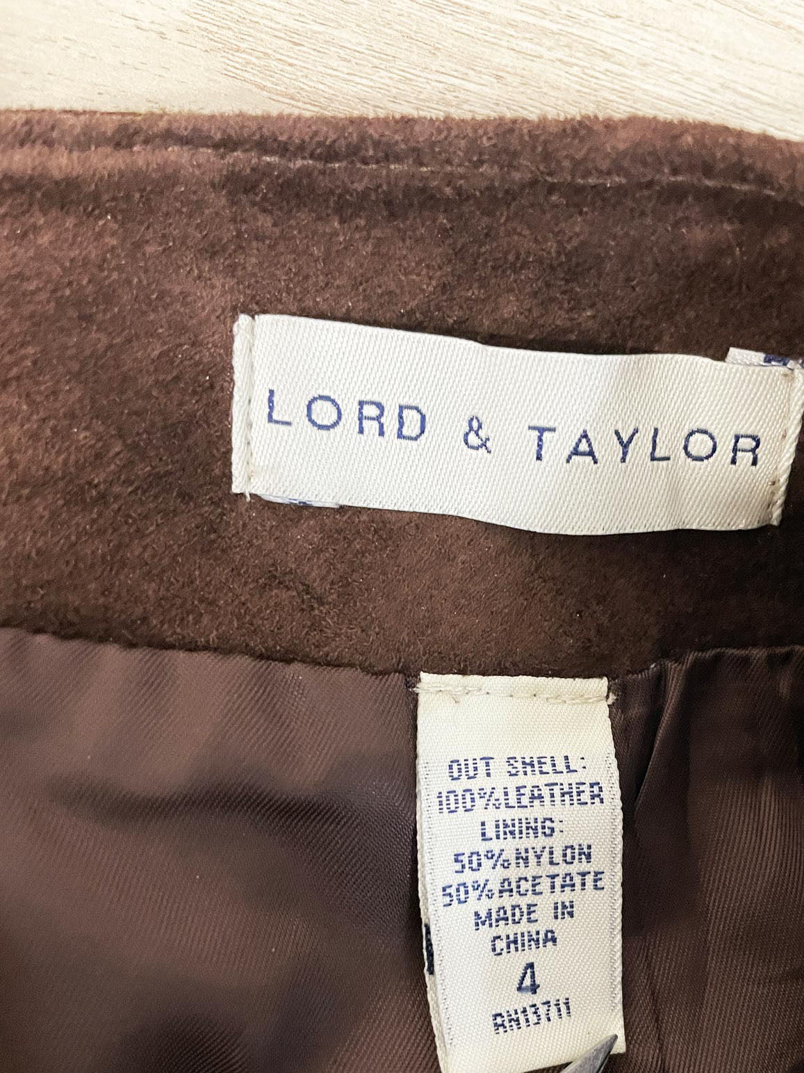 vintage lord & taylor soft leather mini skirt