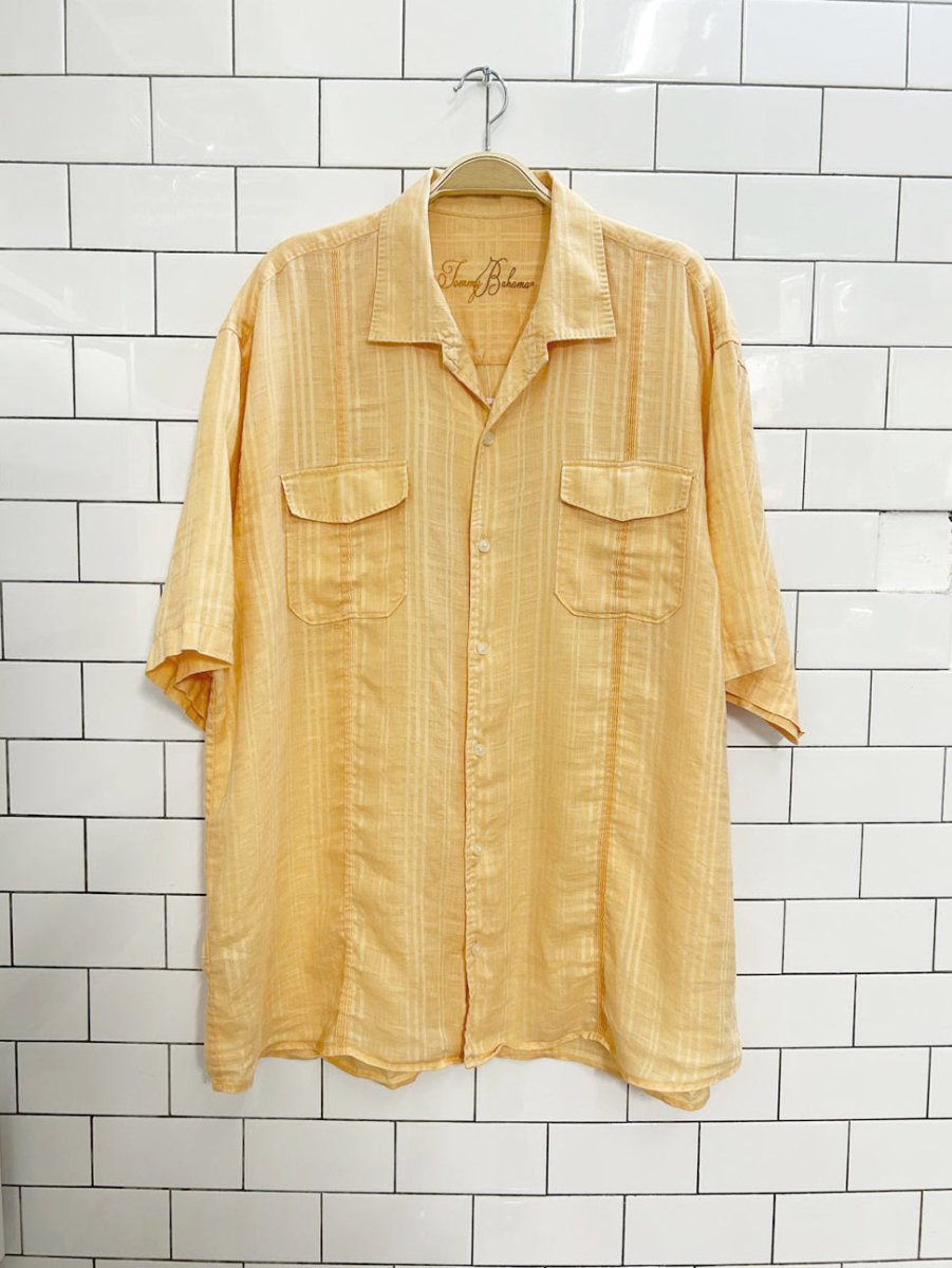 tommy bahama linen short sleeve resort shirt - good market thrift store