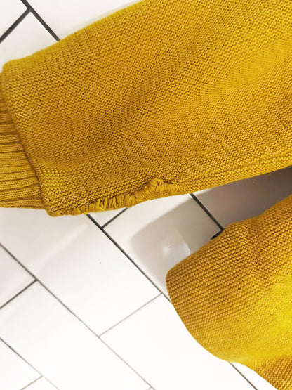 vintage 60's wool full button knit cardigan