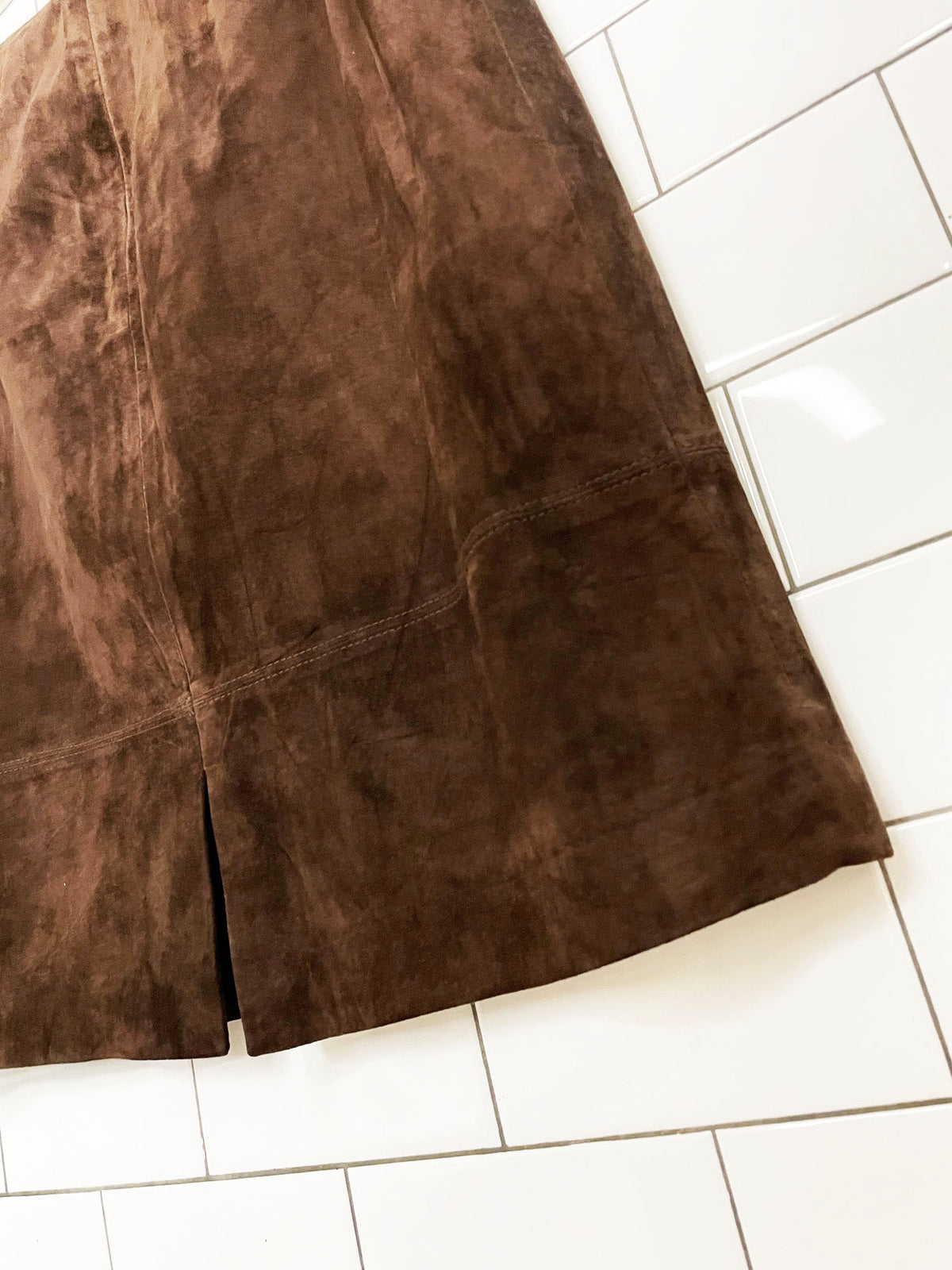 vintage lord & taylor soft leather mini skirt