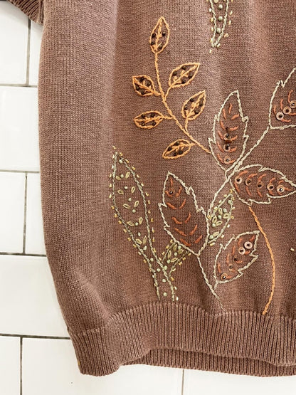 vintage 00s alfred dunner beaded embroidered knit tee | raimie - blend - good market thrift store