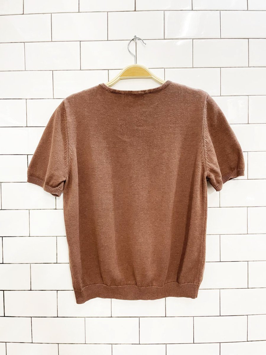 vintage 00s alfred dunner beaded embroidered knit tee | raimie - blend - good market thrift store