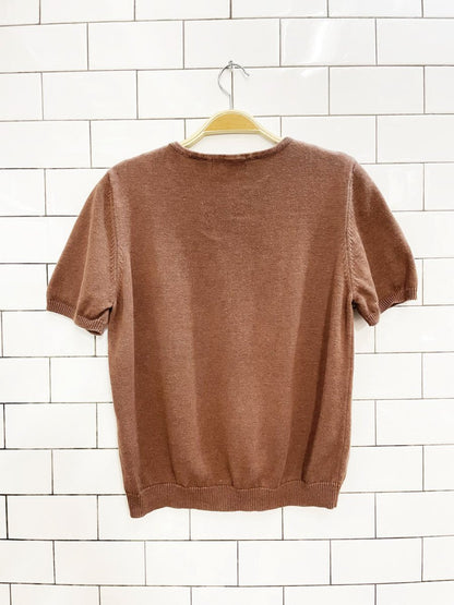 vintage 00s alfred dunner beaded embroidered knit tee | raimie - blend - good market thrift store