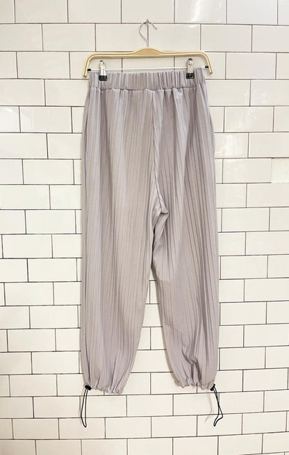 accordion pleated parachute pants - good market thrift store