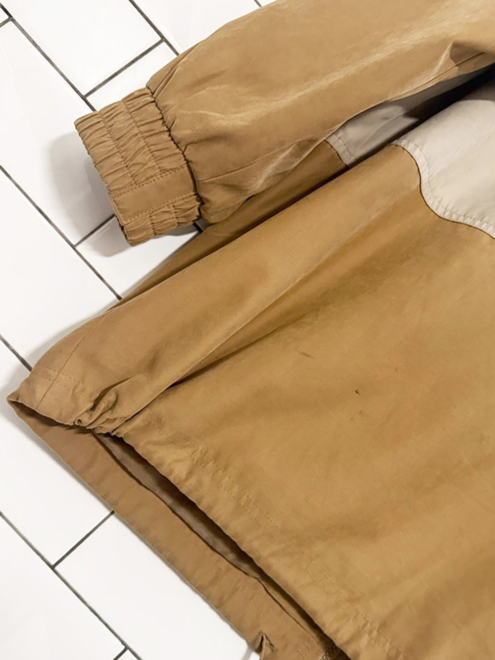 vintage 90s luba paris two-tone full zip hooded light jacket