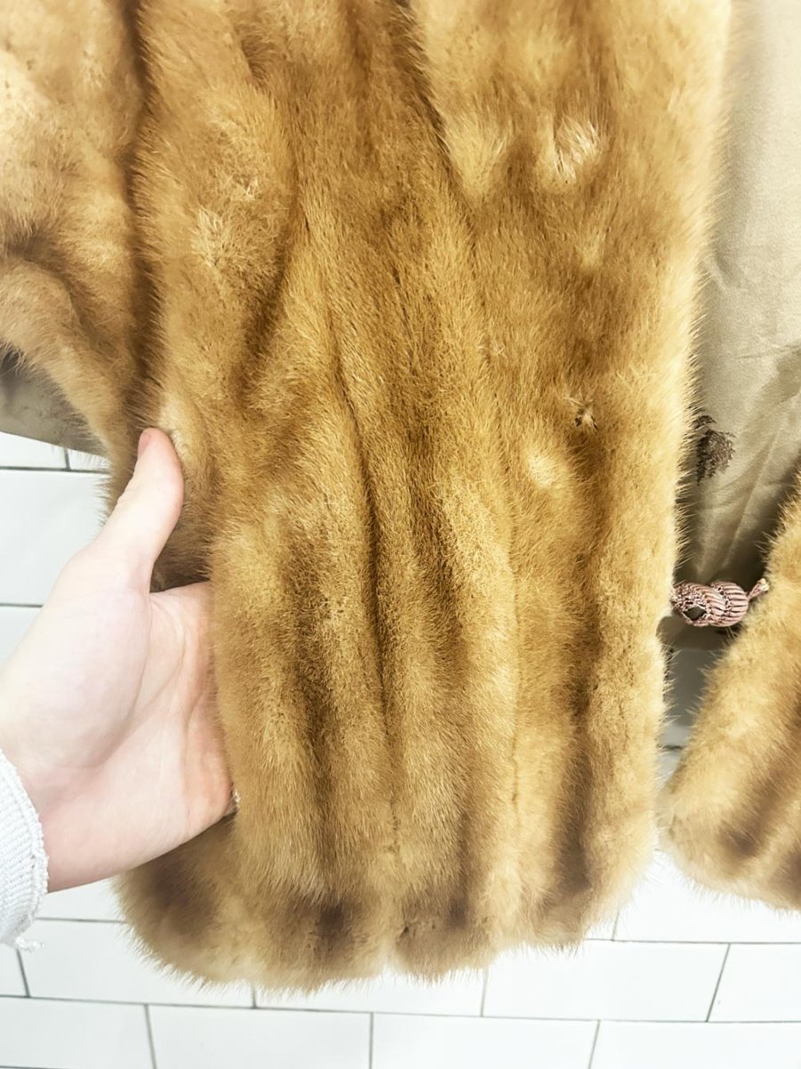 vintage 50s mink fur stole - good market thrift store