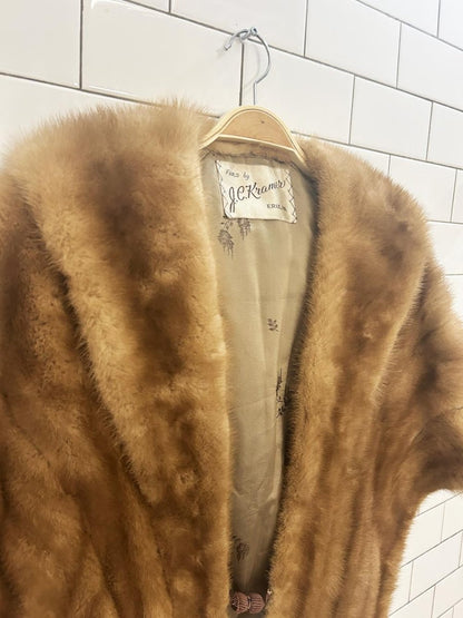 vintage 50s mink fur stole - good market thrift store