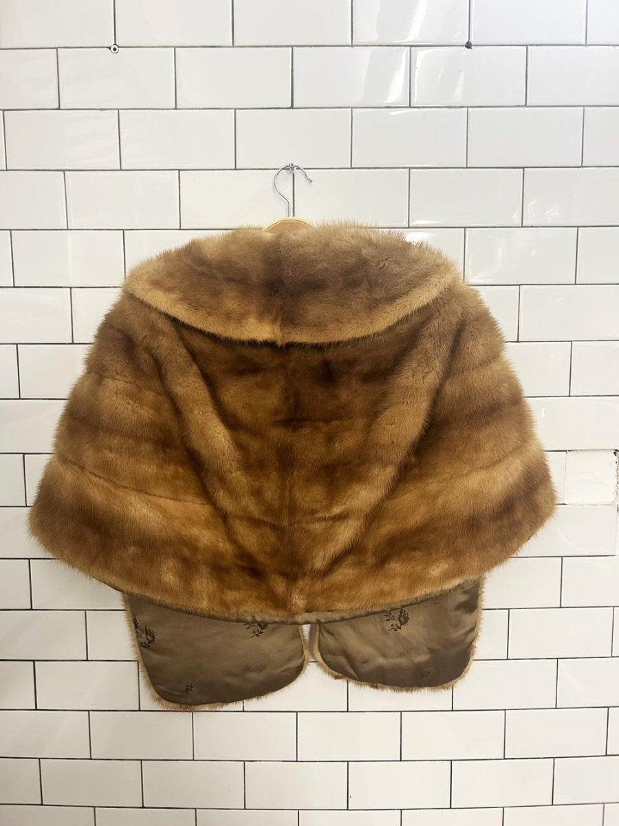 vintage 50s mink fur stole - good market thrift store