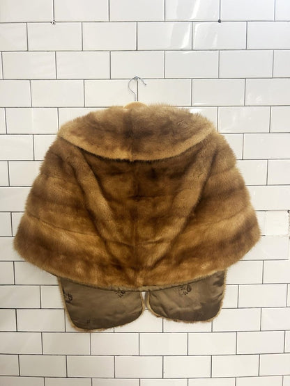 vintage 50s mink fur stole - good market thrift store