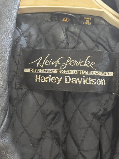 vintage harley davidson leather quilted moto jacket | hein gericke | lined