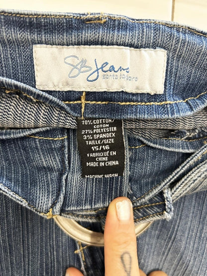 y2k santa barbara low rise denim capri - good market thrift store