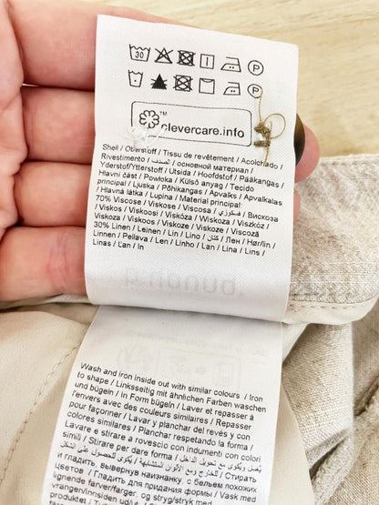 b young linen - blend wide leg trouser - good market thrift store