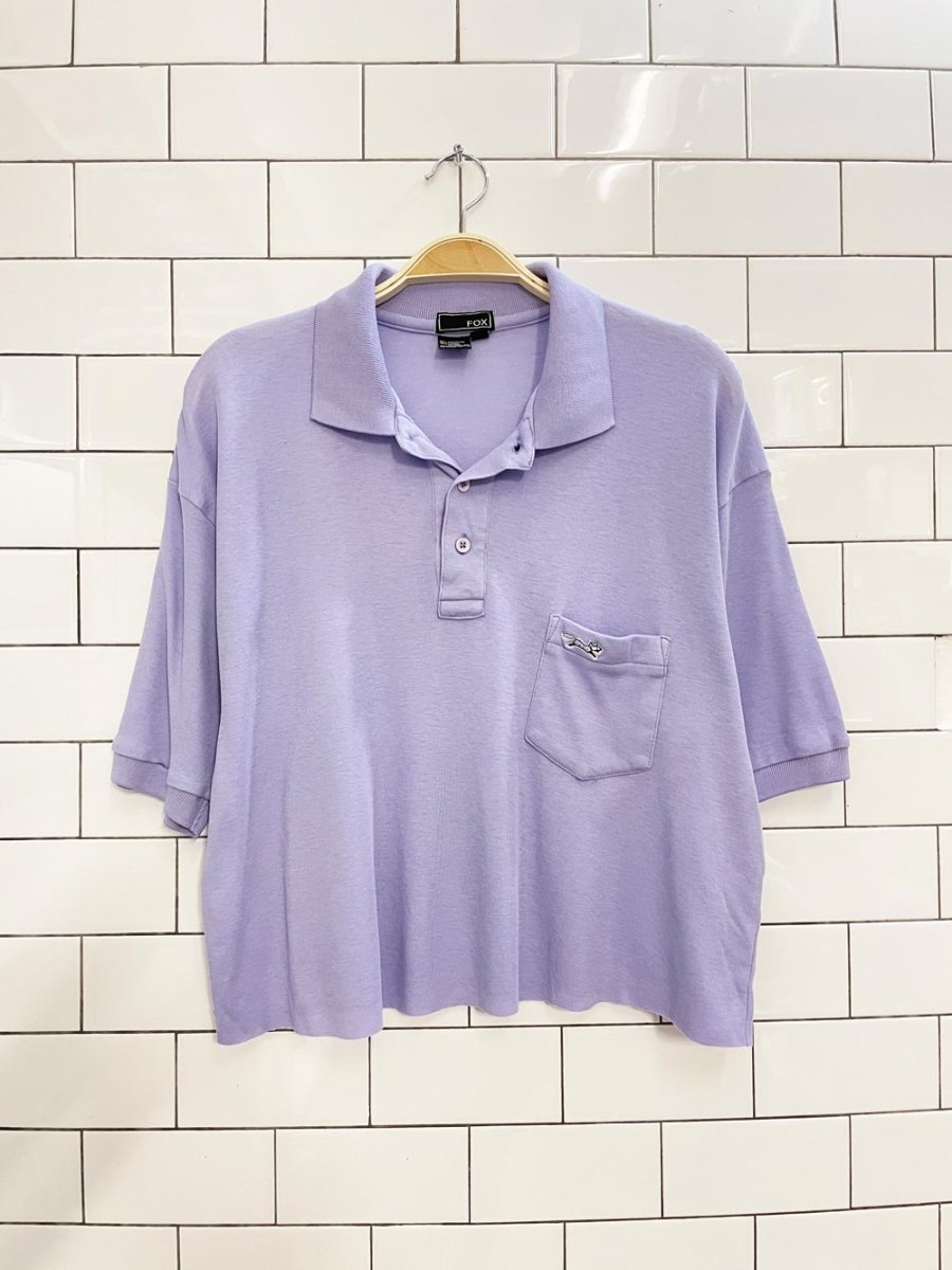 vintage 70s fox brand cropped polo - good market thrift store