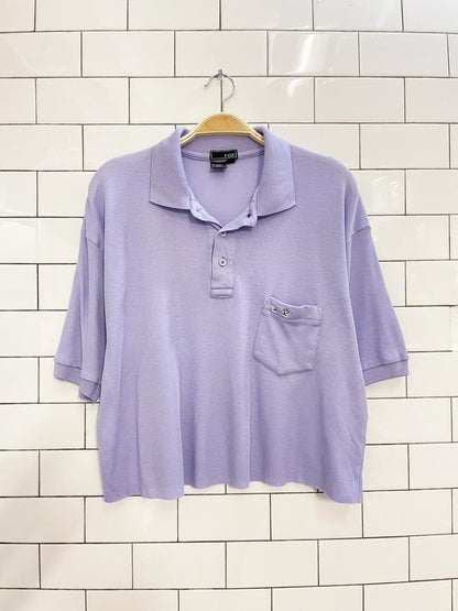 vintage 70s fox brand cropped polo - good market thrift store