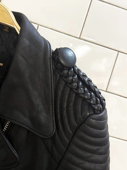 vintage harley davidson leather quilted moto jacket | hein gericke | lined