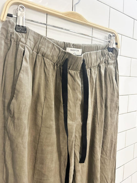 babatron errol casual linen pant - good market thrift store