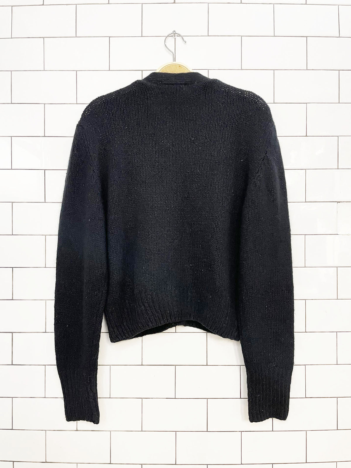 vintage cassidy silk-angora blend knit cardigan sweater