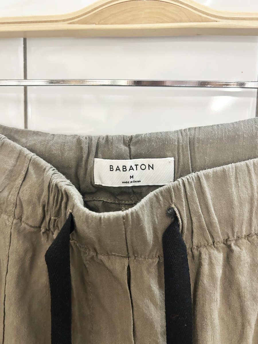 babatron errol casual linen pant - good market thrift store