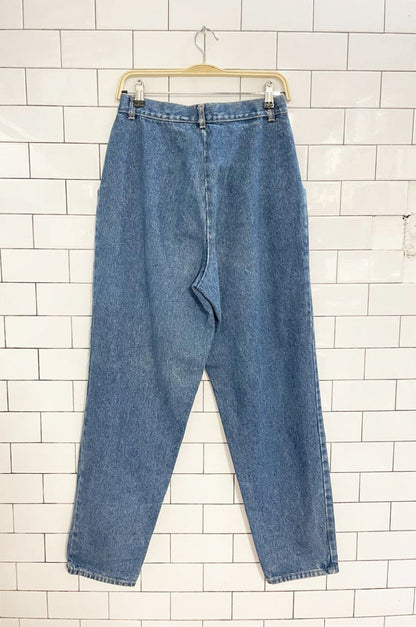 vintage 80s cherokee basque waist pleated high rise jeans | made in USA - good market thrift store