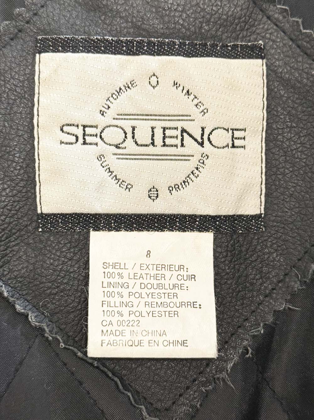 vintage 00s sequence leather full button jacket | quilted lining