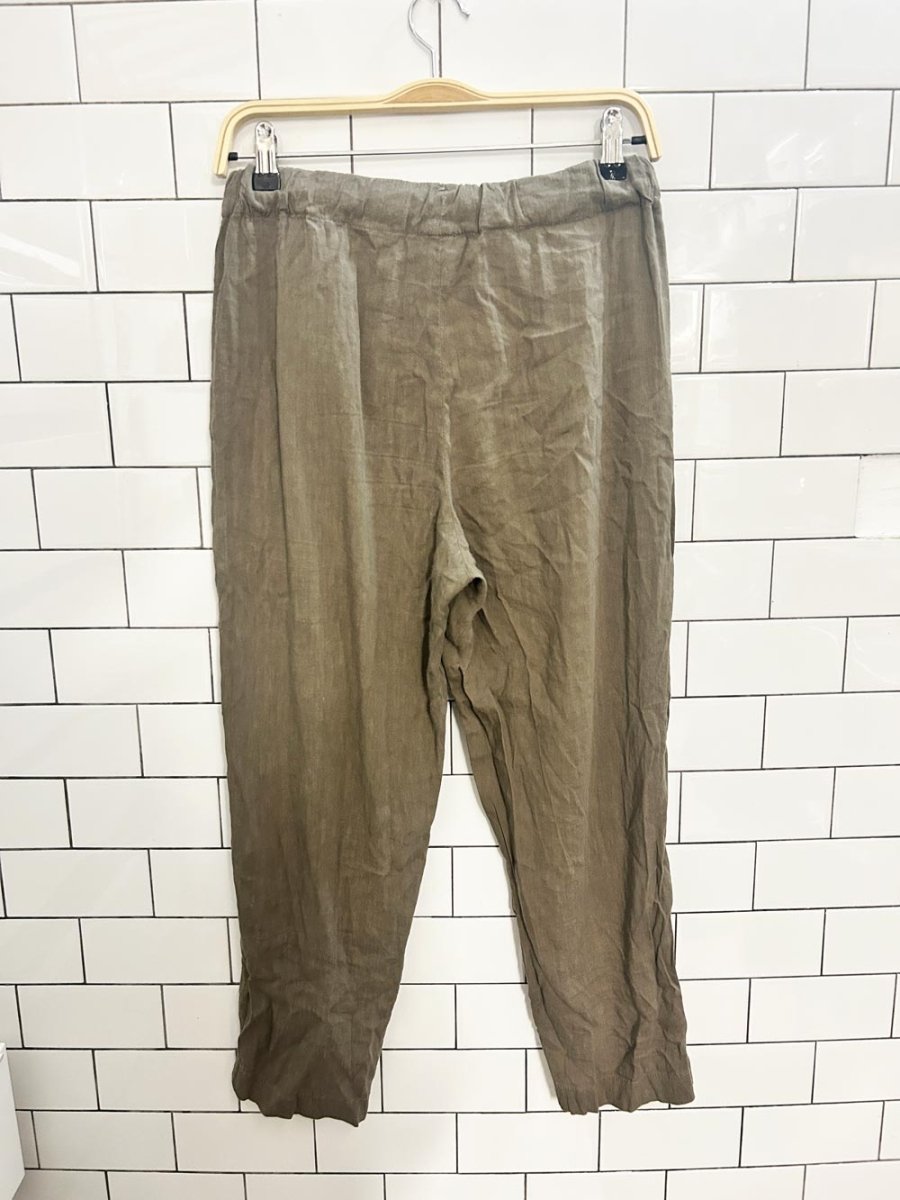 babatron errol casual linen pant - good market thrift store