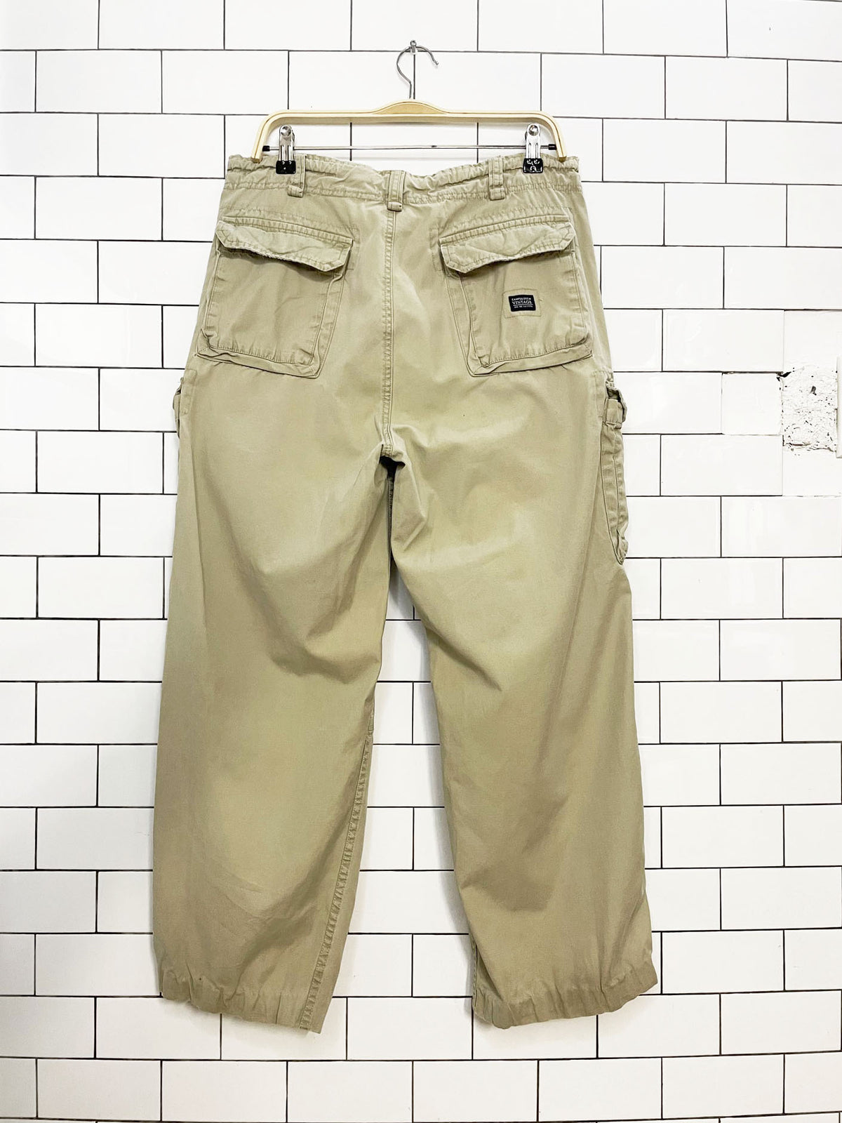y2k campus crew vintage baggy cargo drawstring pants