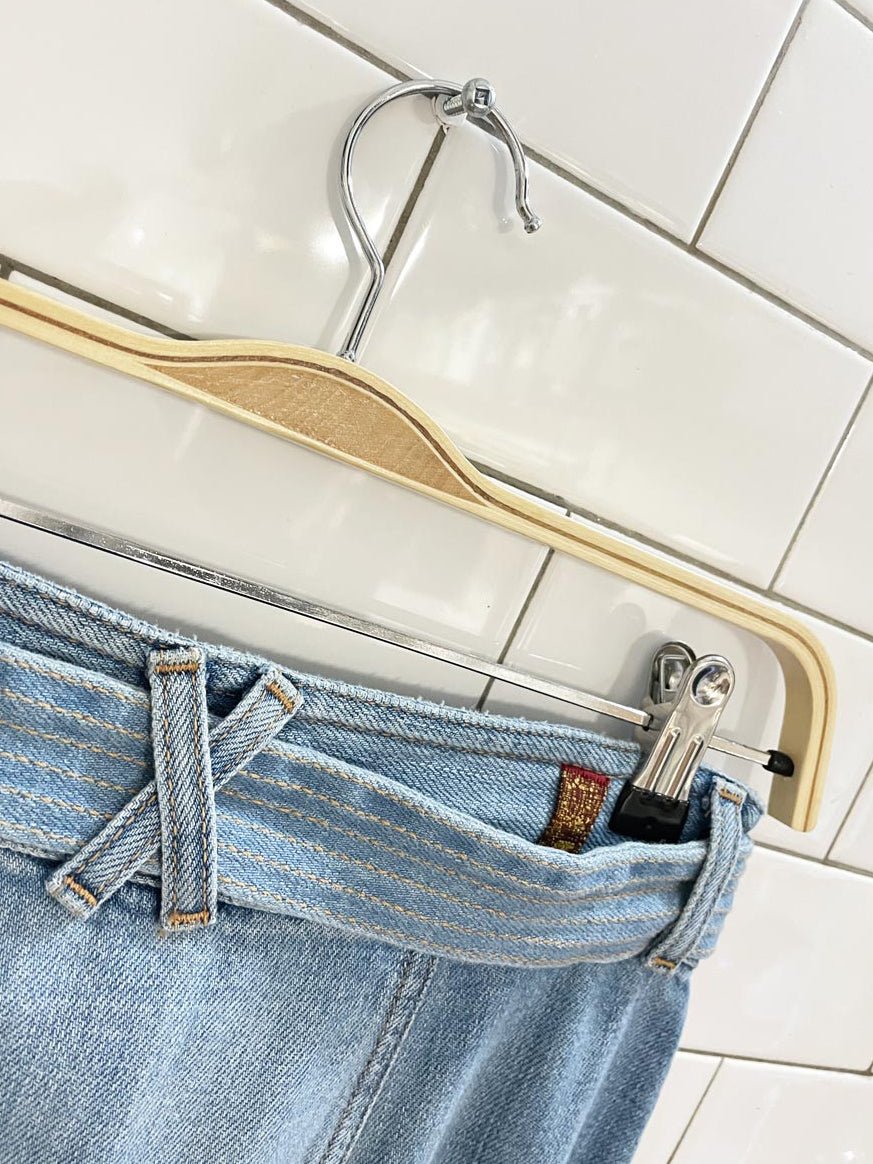 7 for all mankind belted denim maxi skirt - good market thrift store