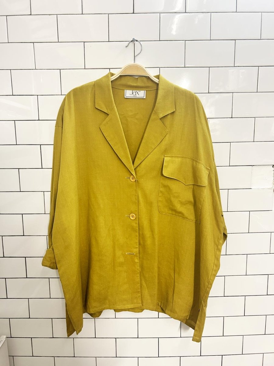 vintage jax casual linen shirt - good market thrift store