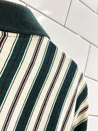 vintage 90s northern reflection contrast collar striped shirt - good market thrift store