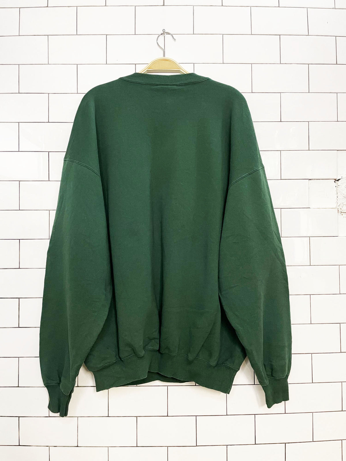 vintage 90s lake placid embroidered spell out moose sweatshirt | jerzees z class