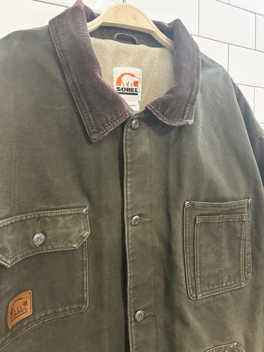 sorel fleece lined chore jacket - good market thrift store