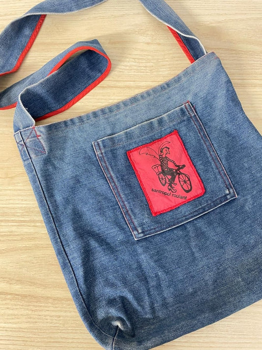 santropol roulant denim tote bag - good market thrift store