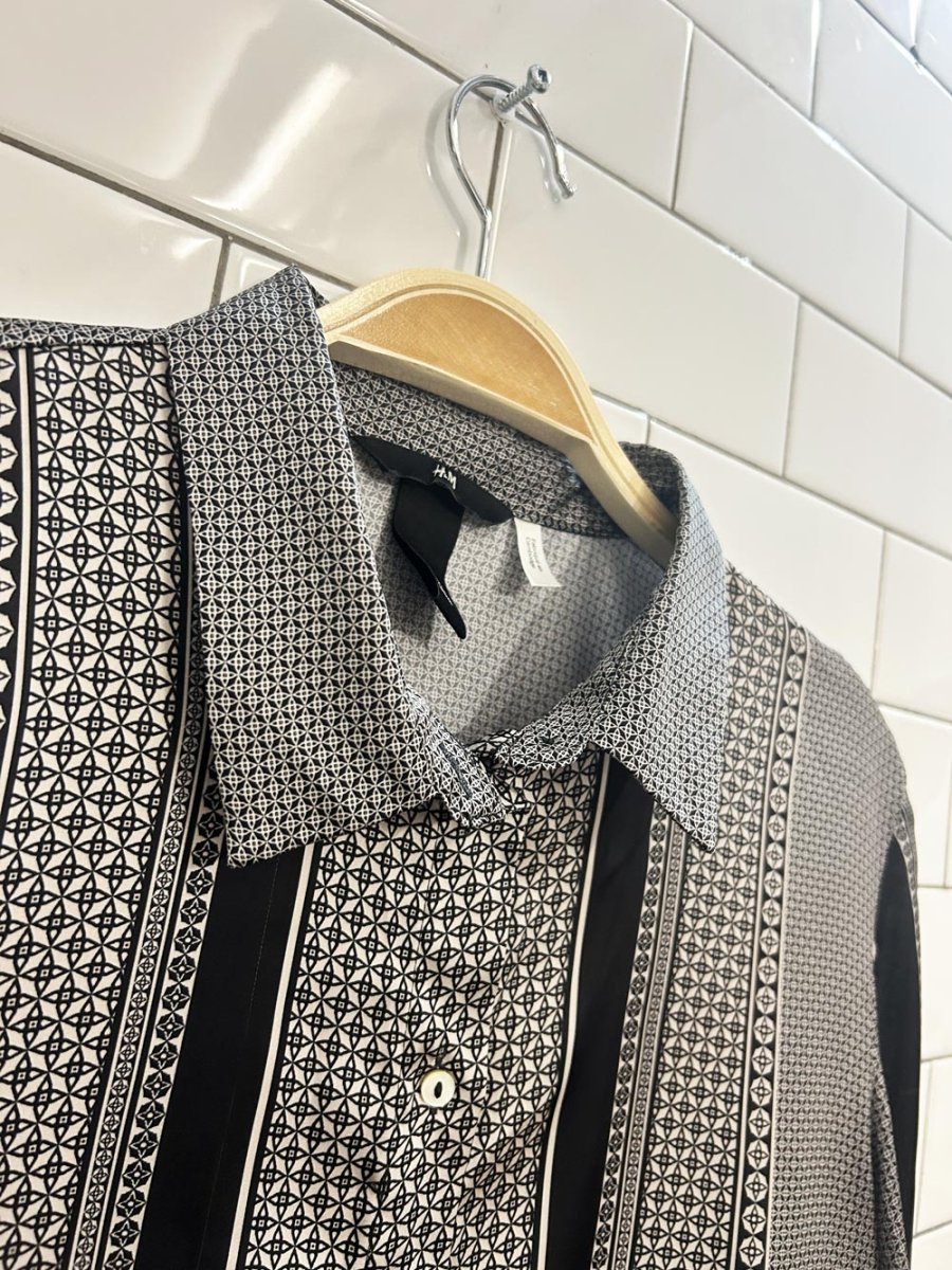 h&m satin scarf print blouse - good market thrift store