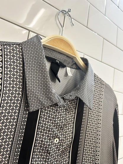 h&m satin scarf print blouse - good market thrift store