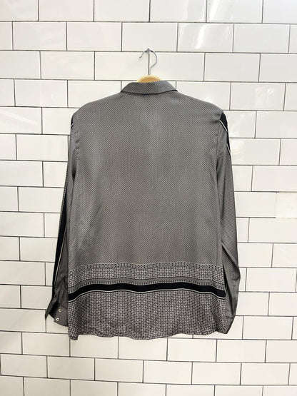 h&m satin scarf print blouse - good market thrift store