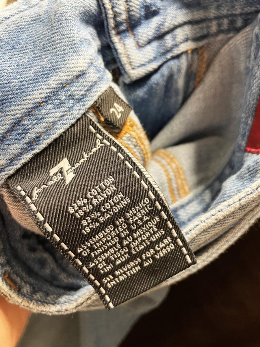 7 for all mankind belted denim maxi skirt - good market thrift store