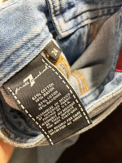 7 for all mankind belted denim maxi skirt - good market thrift store