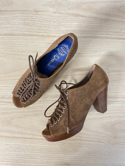 jeffrey campbell x anthropologie suede roosevelt heel - good market thrift store