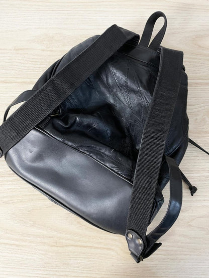 vintage 90s grunge leather patchwork backpack - good market thrift store