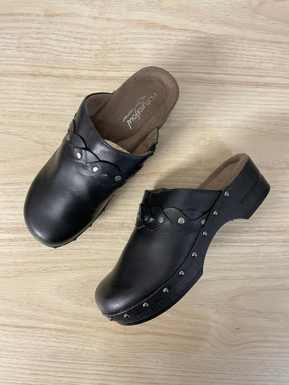 natural soul faux leather studded clog - good market thrift store